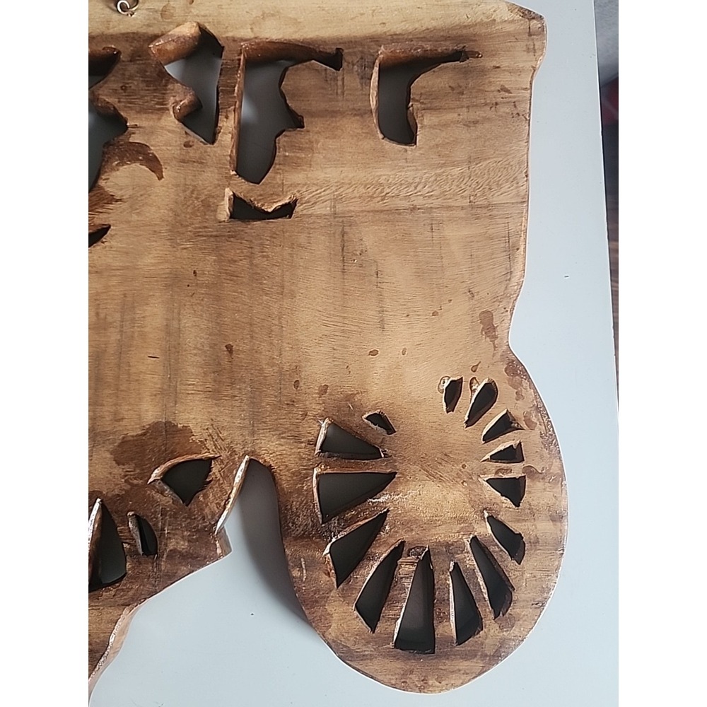 Carved Solid Wood Horse & Carriage Wall Mounted Sculpture - Picture 6 of 8